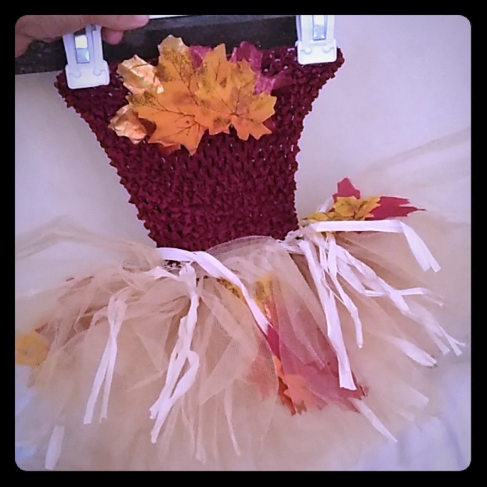 Baby girls fall photo shoot tutu